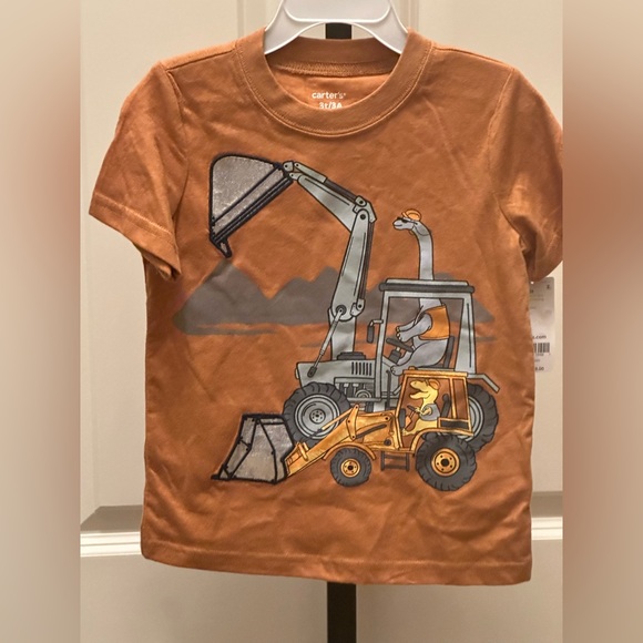 Carters Toddler Boys Three Assorted Styles Graphic T-Shirts & One Pocket Henley - Picture 14 of 16